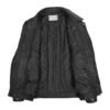 Mens Black Mirage Leather Bomber Jacket – Bild 4