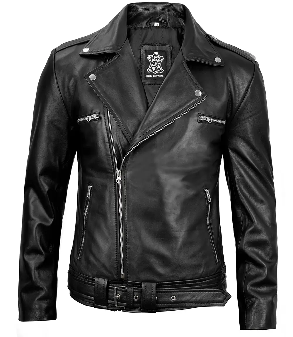 Black Leather Moto Jacket