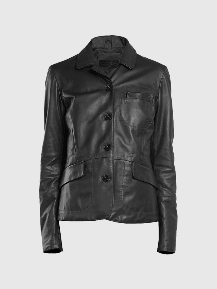 Blackridge Womens Button Leather Coat