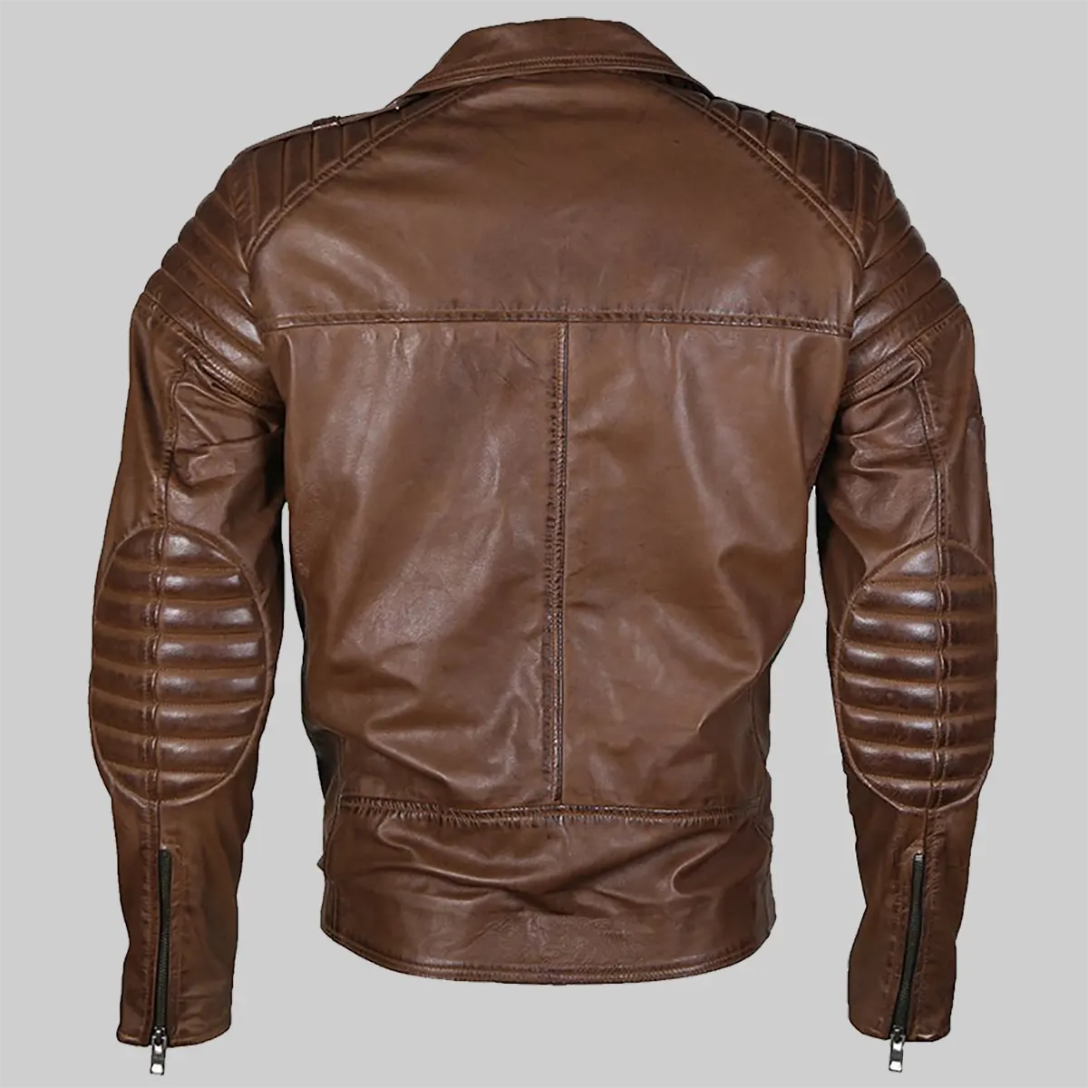 Men’s Brown Motorcycle Leather Jacket
