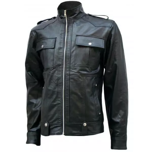 Designer Black Mens Biker Leather Jacket