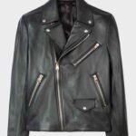 Mens Knapp Leather Biker Jacket