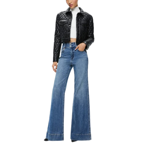 Women's quilted cropped jacket