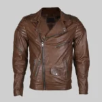 Mens Brown Motorcycle Leather Jacket