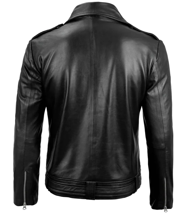 Black Leather Moto Jacket