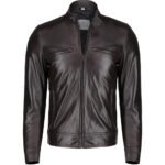 Mens Stylish Coffee Brown Leather Jacket