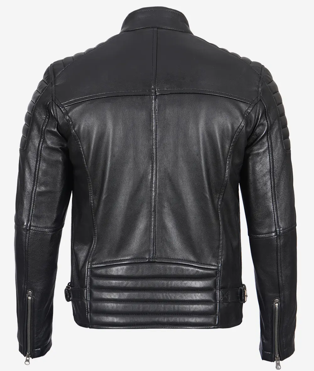 Mens Black Biker Jacket