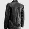 Reefer coat in genuine leather