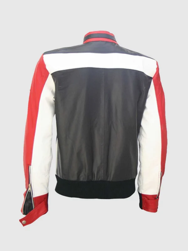 Street Wear Men Leather black Bomber jacket