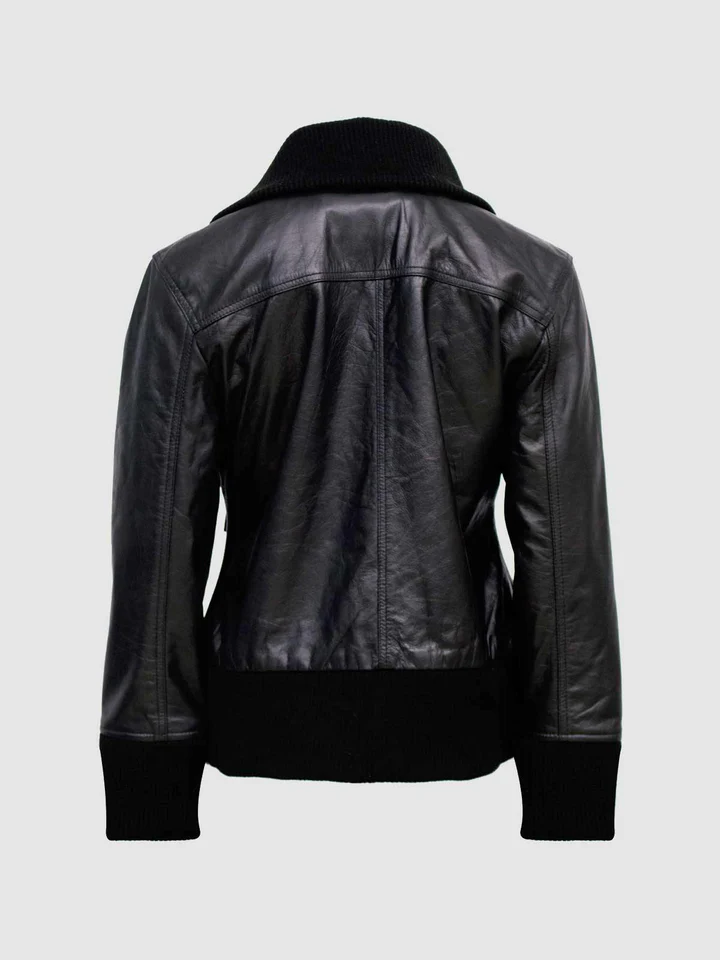 Classic Womens Black Bomber Jacket