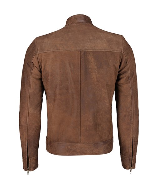 Light Brown Biker Leather Jacket For Men