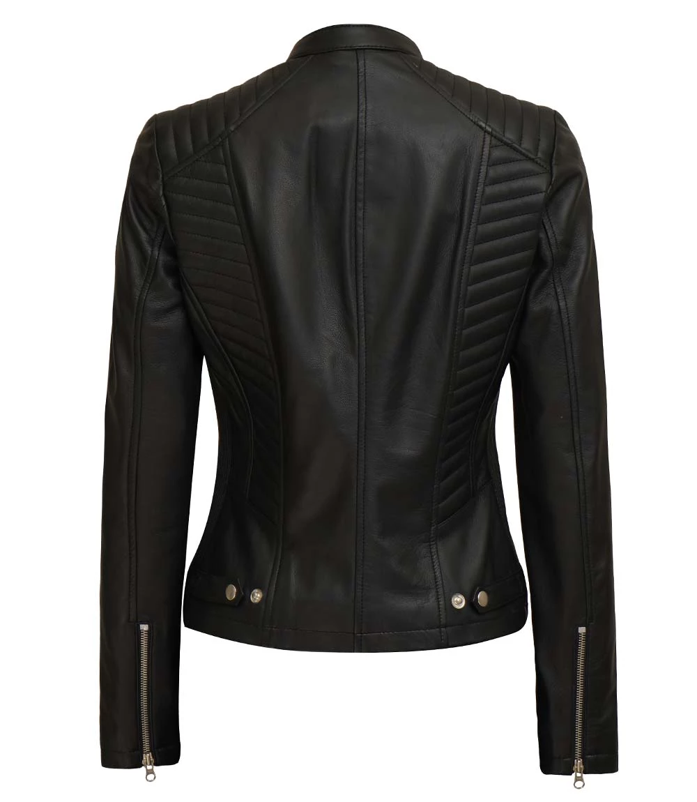 Real Leather Cafe Racer Jacket