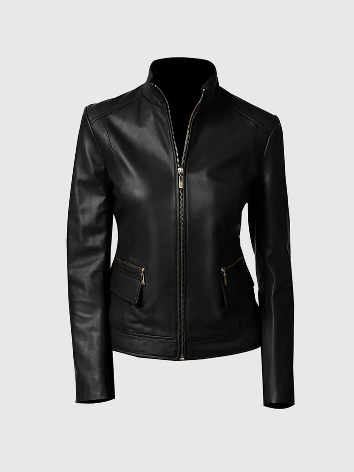 Vixen Rider Womens Black Leather Jacket