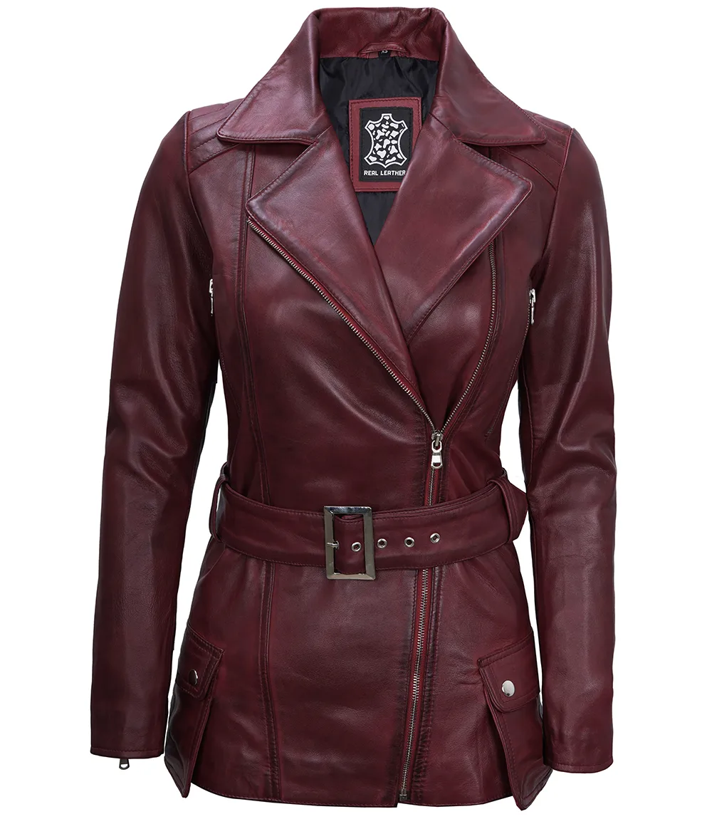 Womens Asymmetrical Biker Jacket