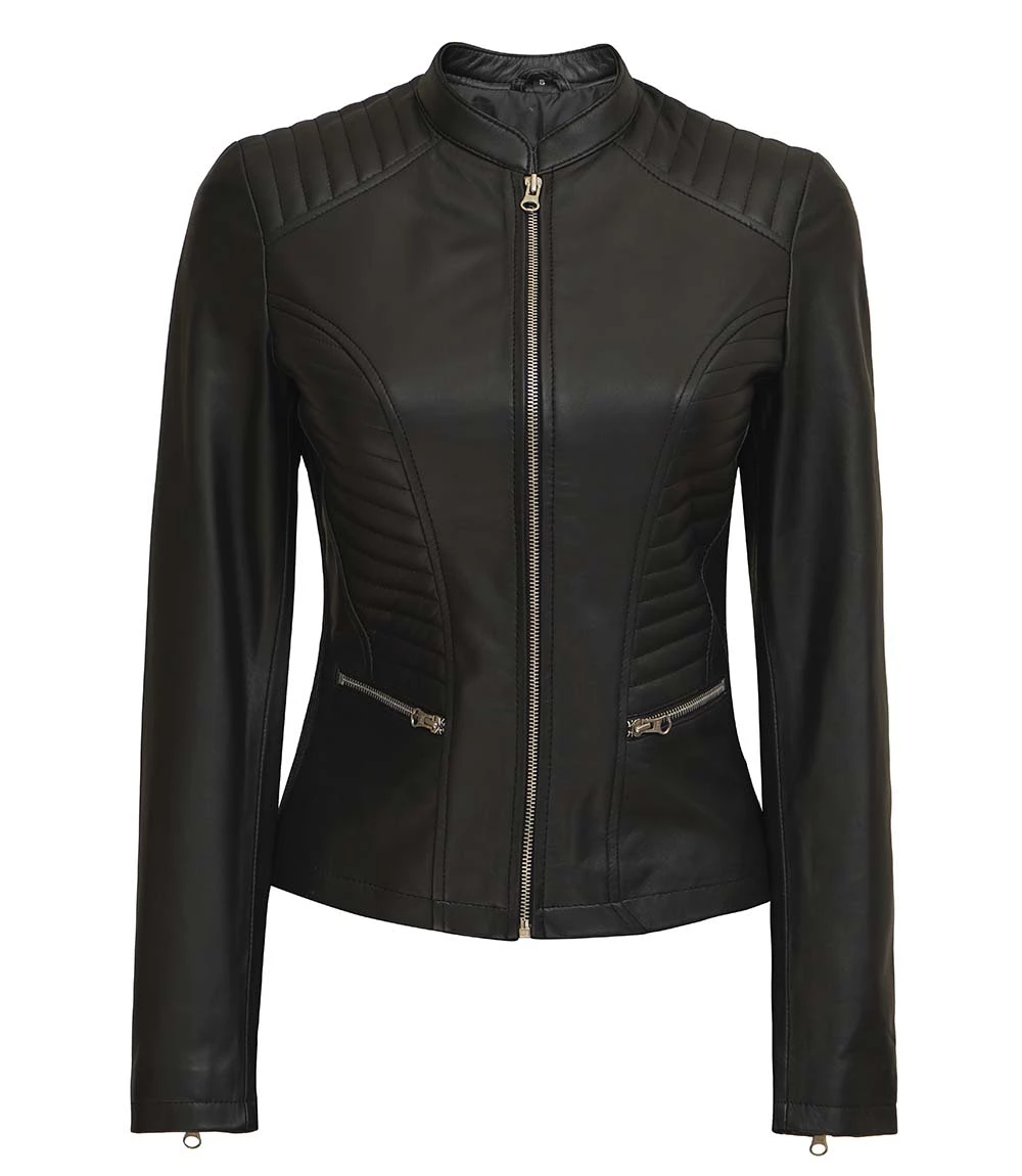Real Leather Cafe Racer Jacket