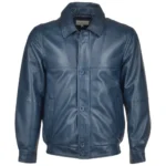 Mens Teal Leather Jacket