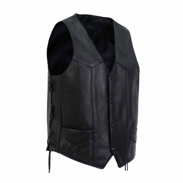 Men's Side Lace Leather Vest