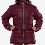 Womens Robin Maroon Puffer Jacket