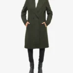 Womens Olive Green Wool Coat