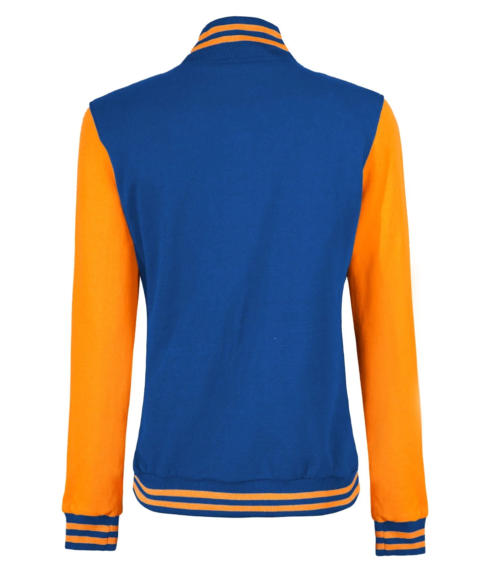 Womens Yellow and Royal Blue Varsity Jacket